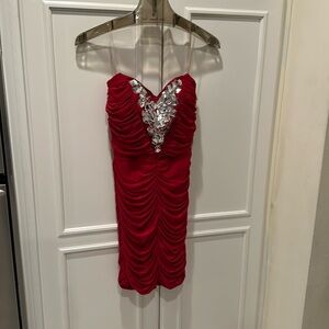 NWT size small “as u wish brand” lined poly spandexpandex mix red